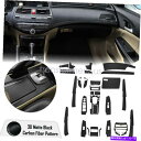 内装パーツ 2008-12ホンダアコードカーインテリアデカールトリムカーボンファイバートリムビニールステッカー For 2008-12 Honda Accord...