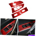 内装パーツ Corolla 2014-18レッドカーボンファイバーウィンドウリフトスイッチパネルステッカートリム 4x For Corolla 2014-18 ...