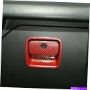 内装パーツ 赤い炭素繊維のコピーの収納箱のグラブハンドルのトリムJL 18+ Red Carbon Fiber Copilot Storage Box Grab...