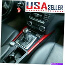 内装パーツ ベンツCクラスW204 2008-13のための赤い炭素繊維ギアシフトサイドステッカートリム Red Carbon Fiber Gear Shift ...
