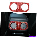 内装パーツ 18+ジープラングラーJLレッドカーボンファイバーのためのリアエアコンベントカバートリム Rear Air Conditioning Vent Co...