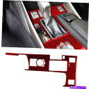 内装パーツ LEXUS IS250 IS300 IS350 2013-19赤カーボンファイバーギアシフトボックスパネルカバー For Lexus IS250 I...