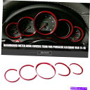 内装パーツ 5ピースレッドカーダッシュボードメーターリングカバーPorsche Cayenne 958 2011-2018 5Pcs Red Car Dashb...
