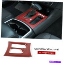 内装パーツ Dodge Charger 2015+レッドカーボンのためのセントラルギアシフトボックスパネルのトリムの装飾カバー Central Gear Shi...