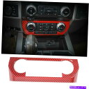 内装パーツ Centralエアコン調整スイッチパネルトリムレッドカーボンFORD F150 2015 + Central Air Conditioner Adj...