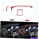 内装パーツ Dodge Challengerのための赤い炭素繊維の運転手コンソールのパネル&ベントアウトレットのトリム Red Carbon Fiber Dri...