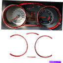 内装パーツ 三菱LANCER 2008-14レッドカーボンファイバーダッシュボードインストゥルメントパネルカバー For Mitsubishi Lancer 2...