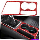 内装パーツ Dodge Challenger 2008-14のための1xRedの炭素繊維ギアシフトカップホルダーパネルのトリム 1xRed Carbon Fib...