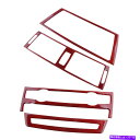 内装パーツ 4ピースレッドカーボンファイバーセンターコントロールキット装飾トリムフィットBMW E70 E71 2008-13 4Pcs Red Carbon ...