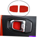 内装パーツ ジープラングラーJL 18-20インナードアボールカバートリム2Xレッドカーボンファイバーのフィット Fit For Jeep Wrangler J...