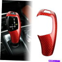 内装パーツ レッドカーボンファイバーギアシフトノブカバートリムフィットBMW X3 / 4/5/6 328i 535i 320i 335i Red Carbon...