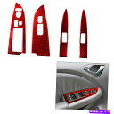 内装パーツ ホンダオデッセイ2005-2010のための4ピースレッドカーボンファイバーウィンドウリフトスイッチパネルのトリム 4PCS RED Carbon F...