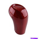 内装パーツ 赤いカーボンファイバーギアシフトノブカバートリムフィットChevrolet Camaro 2016-20新しい Red Carbon Fiber G...