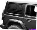 内装パーツ ハードトップウィンドウデカールジープラングラー18+ JLU 4DR用のビニールアメリカンフラッグステッカー Hardtop Window Decals Vinyl American Flag Stickers for Jeep Wrangler 18+ JLU 4Dr(2)