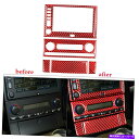 内装パーツ シボレーコルベットC6 2005-07のための6倍の赤い炭素繊維中央コンソールパネルのトリム 6X RED Carbon Fiber Central...