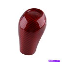 内装パーツ 赤い炭素繊維の車のギアシフトノブカバーのトリムフィット2016-20 Red Carbon Fiber Car Gear Shift Knob Co...