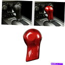 内装パーツ Chevrolet Camaro 2010-2015のための赤い炭素繊維ギアシフトノブヘッドカバートリム Red Carbon Fiber Gear...