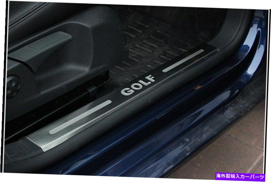 内装パーツ VWゴルフ6 MK6 2009 2011 2011 2012年5月5号機用HB用ホームポートカートシューズ - オリジナルタイトルを表示 VW GOLF 6 MK6 2009 2010 2011 2012 5 ドアHB用スクフプレートドアシルガード- show original title(2)