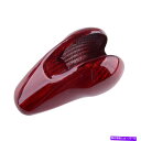 内装パーツ 赤い炭素繊維ギアシフトノブキャップカバーフィットポルシェマカンボックススターカイエンヌ Red Carbon Fiber Gear Shift Kn...