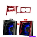 内装パーツ 10個の赤い炭素繊維ギヤシフト水域のパネルのトリムカバー8th 10Pcs Red Carbon Fiber Gear Shift Watercup...