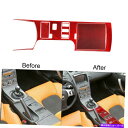 内装パーツ 日産350Z 03-05のための4ピースレッドカーボン繊維センター制御装飾トリムカバー 4Pcs Red Carbon Fiber Center C...