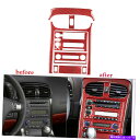 内装パーツ Chevrolet Corvette C6 2005-07レッドカーボンファイバーセンターコンソールカバーTPYEC 8X For Chevrole...