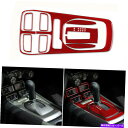 内装パーツ シボレーカマロのための赤い炭素繊維ギアシフトパネルのフレームカバーのトリムステッカー Red Carbon Fiber Gear Shift Pan...