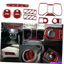 内装パーツ カマロ2010-15ダッシュボード内装レッドカーボンファイバーステッカートリムのための24pcs 24pcs For Camaro 2010-15 ...