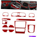 内装パーツ VWゴルフ6 MK6 GTI 2008-2012レッドカーボンファイバーフルセット内装カバー 13Pcs For VW Golf 6 MK6 GTI...