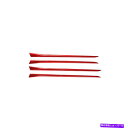 内装パーツ Mazda 3 Axela 2020-Up Red Carbon Fibre Innerd Doorパネルストリップトリム4PCS Fit For ...