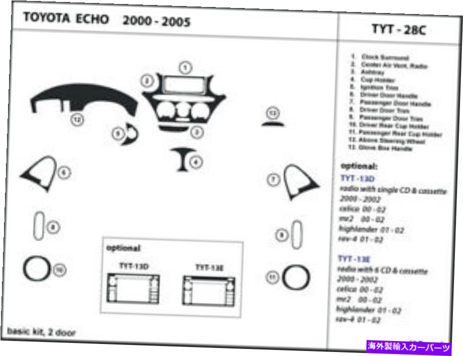内装パーツ 2000-2005トコタークーシアリア・アステカワービー・カッピショード・アプリ・テッコ・テリ..