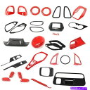 内装パーツ シボレーカマロ用31ピースの室内装飾カバーキット17-19レッド&カーボン 31pcs Interior Decoration Cover Trim...