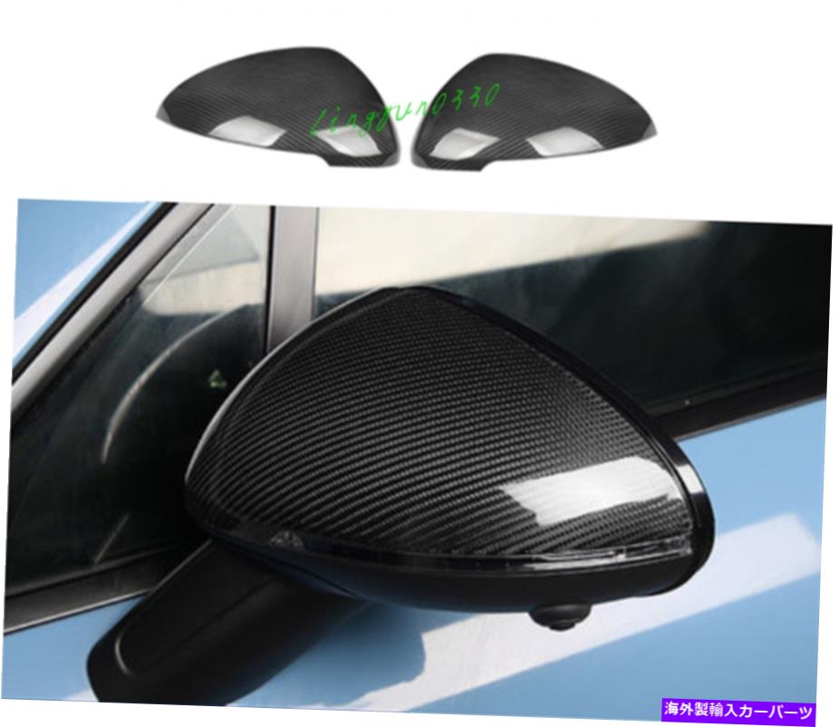 内装パーツ 本物のセーブンデイバーサイズアーレヤレカーラードリーカルシュ718 2016-2021用 - オリジナルのタイトルを表示 本物のカーボンファイバーサイドドアリアビューミラーカバートリム ポルシェ 718 2016-2021用- show original title