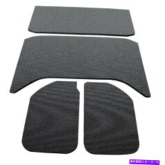 内装パーツ Jeep Wrangler 4-DoorのためのDEI 050137 4PCブラックブームマット音締め切りヘッドライナー DEI 050137 4pc Black Boom Mat Sound Deadening Headliner for Jeep Wrangler 4-Door