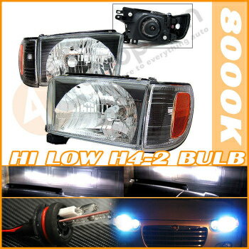 Toyota 4Runner ヘッドライト Hi + Low HID 99-02 Toyota 4Runner Black Headlights こんにちは+低HID 99-02トヨタ・ハイラックスサーフブラックヘッドライト