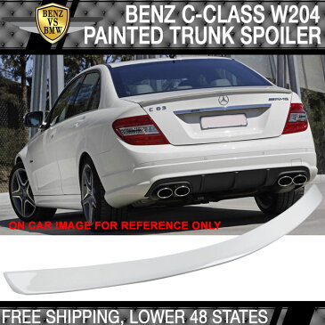 USパーツ 08-14ベンツCクラスW204 AMGリアトランク・スポイラー＃149極白 08-14 Benz C Class W204 AMG Rear Trunk Spoiler Painted #149 Polar White