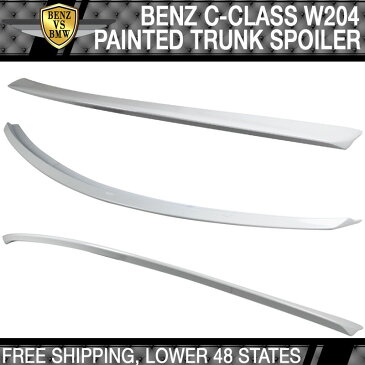 USパーツ 08-14ベンツCクラスW204 AMGリアトランク・スポイラー＃149極白 08-14 Benz C Class W204 AMG Rear Trunk Spoiler Painted #149 Polar White