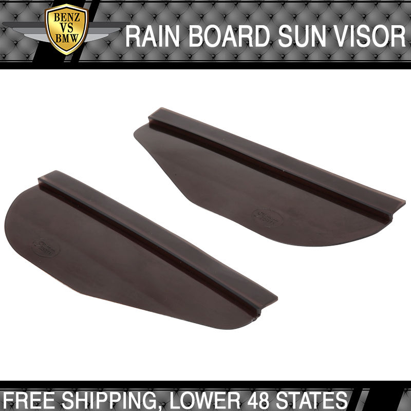 USパーツ 2xスモークカーオートリアビューサイドミラーレインボードサンバイザーガードPVCユニバーサル 2x Smoke Car Auto Rear View Side Mirror Rain Board Sun Visor Gurad PVC Universal