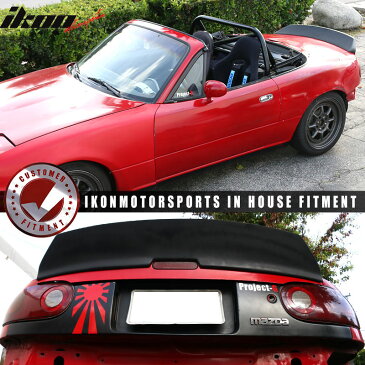 USスポイラー 90-97 Mazda Miata IKONスタイルハイキックダックビルトランクスポイラーリッドプライマーブラック 90-97 Mazda Miata IKON Style High Kick Duckbill Trunk Spoiler Lid Primer Black