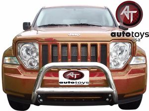 グリル ATU 2008-2013ジープリバティーSTAINLESS BULLスポーツバーバンパーグリルガード ATU 2008-2013 Jeep Liberty STAINLESS BULL Sport BAR BUMPER Grille GUARD