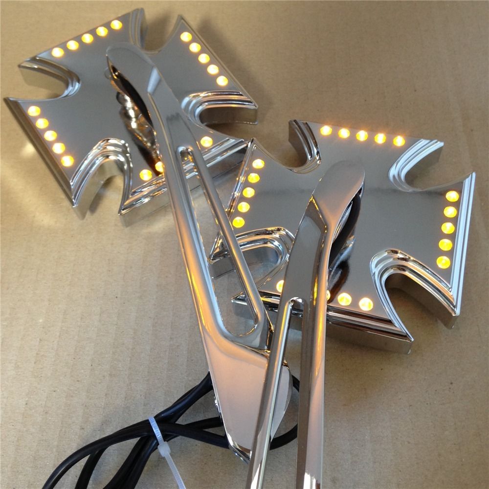 高級感 ミラー Harley Harley Electra Sportster用クロムカスタムledターンシグナル統合ミラーフィット Chrome Custom Led Turn Siganl Integrated Mirror Fit For Harley Electra Sportster 驚きの値段 Mffertilidademasculina Com Br