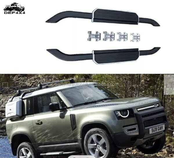 【即納!!最短3日で発送！】ディフェンダー　90　サイドステップ　黒　2020