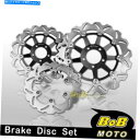 front brake rotor 川崎SRX 600(3SX)90のための前部+背面SSブレーキディスク3PCS Front + Rear SS Brake Disc 3pcs For Kawasaki SRX 600 (3SX) year 90