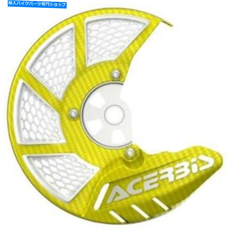 front brake rotor Acerbis Xブレーキベントフロントディスクカバーイエロー/ホワイト Acerbis X-Brake Vented Front Disc Cover Yellow/White