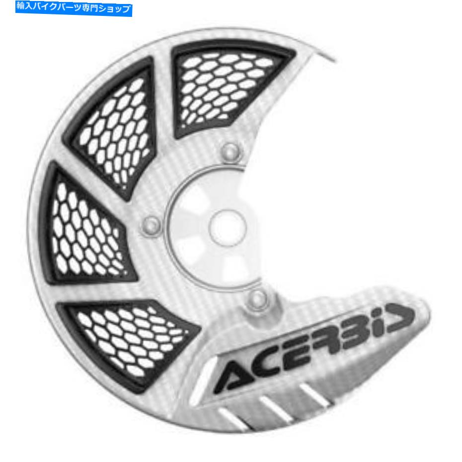 front brake rotor Acerbis Xブレーキベントフロントディスクカバーホワイト/ブラック Acerbis X-Brake Vented Front Disc Cover White/Black