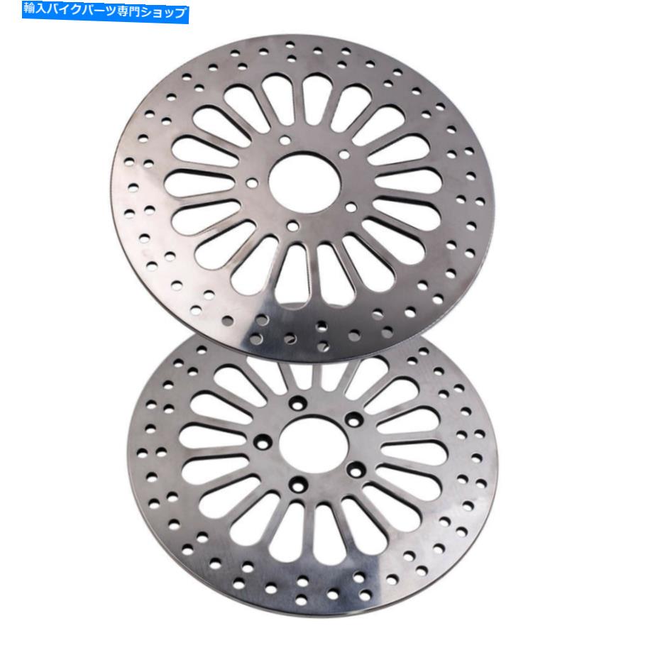 front brake rotor 11.8 ''フロントブレーキローターディスクディスクセット2ステンレス鋼の磨かれた 11.8'' Front Brake Rotor Disc Disk Set of 2 Stainless Steel Polished
