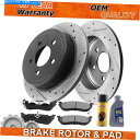 front brake rotor 後方。 E-COATドリルディスクブレーキローター+ジープTJ Wrangler Libertyのためのブレーキパッド RE...
