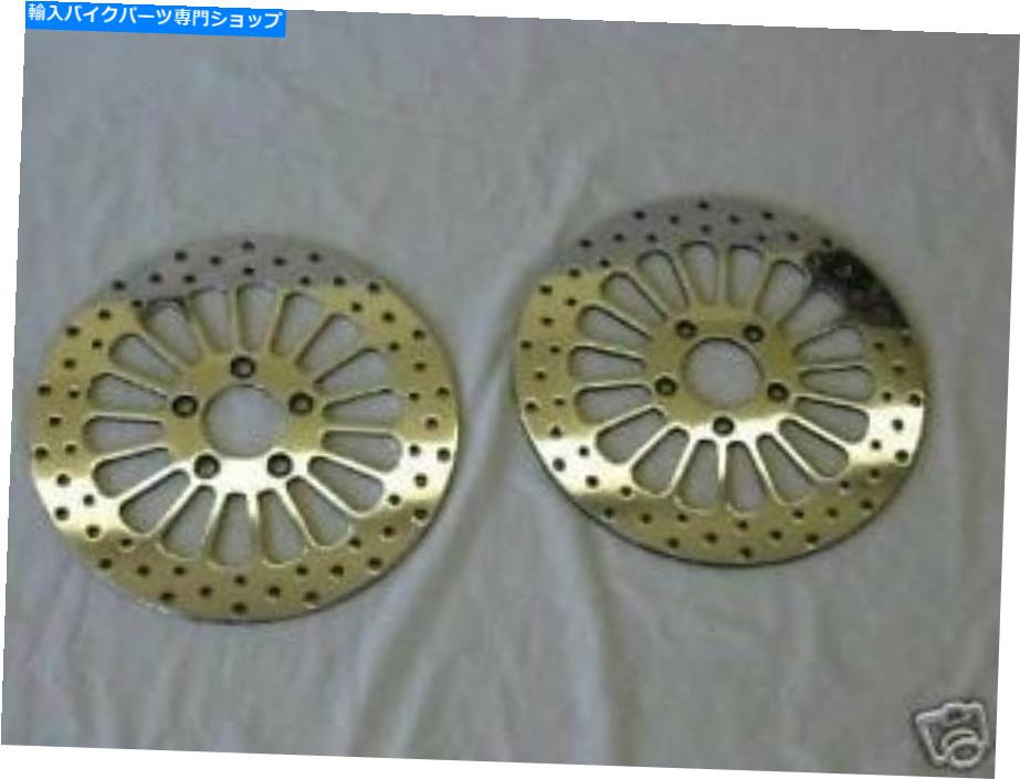 front brake rotor 2000年 - 2014年のハーレーソフテイル11.5 HD研磨ブレーキローター - フロント＆リアW /ボルト 2000 039 - 2014 039 HARLEY SOFTAIL 11.5 HD POLISHED BRAKE ROTORS-FRONT REAR W/BOLTS