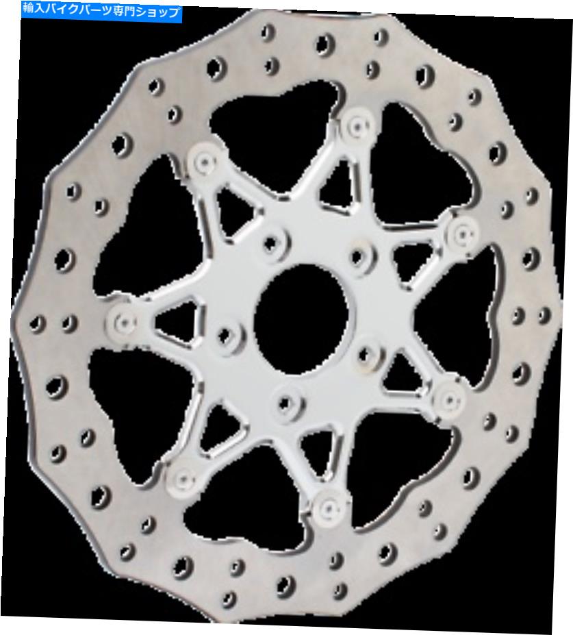 front brake rotor Procrossツーピースフローティングフロントローターアーレンネス11.8 "クローム33-10102-202 Procross Two-Piece Floating Front Rotor Arlen Ness 11.8" Chrome 33-10102-202