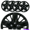 rear wheel tire cover 4 18インチの黒いフルホイールカバーハブキャップR18タイヤリムハブフィットスチールリム Set of 4 18 Black Full Wheel Covers Hub Caps R18 Tire Rim Hubs fit Steel Rims